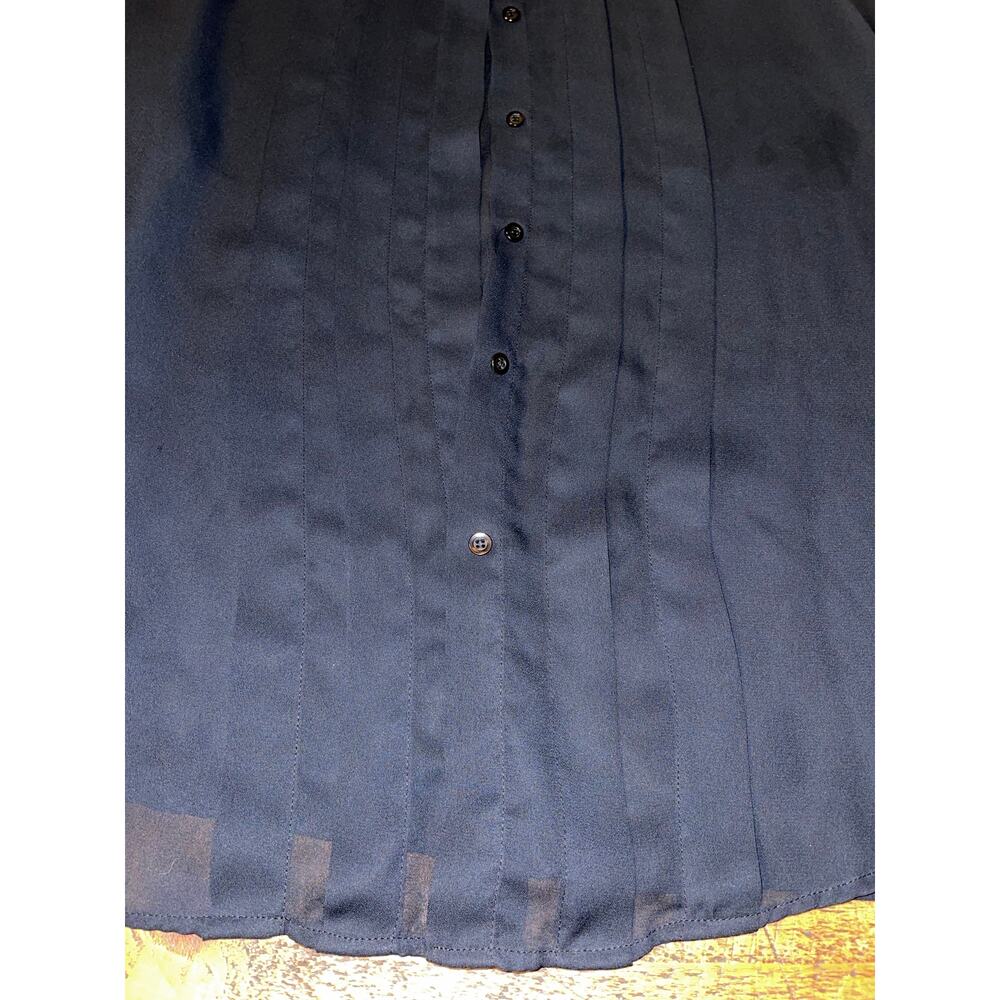 Womens Diane von Furstenberg Black Long Sleeve Soft Button Down Blouse Size 12 - Picture 5 of 7